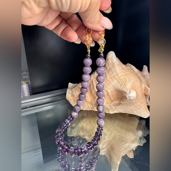 ALEXANDRITE + LAVENDERS CHALCEDONY NECKLACE - Picture 11 of 16